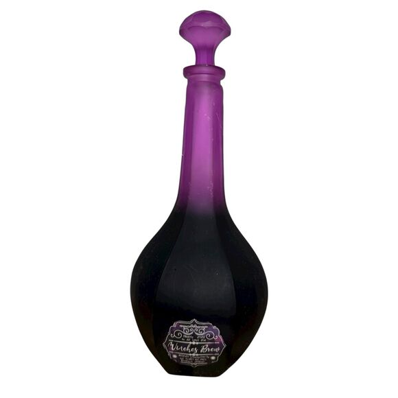 Witches Brew Purple Glass Decanter Halloween Decoration 13” - Picture 1 of 4